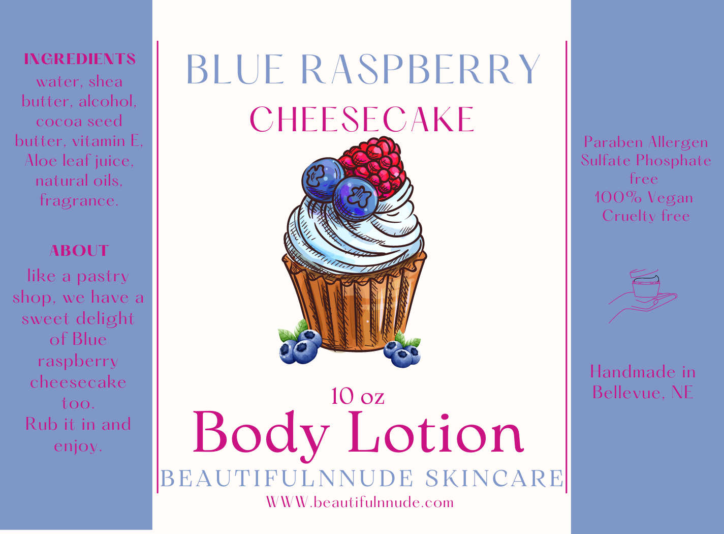 Blue Raspberry Cheesecake Body Lotion